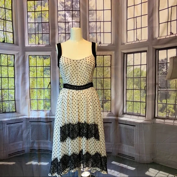 asymmetrical polka dot dress Love Dot Black Polka Dot Skinny Strap Crisscross Back Asymmetrical Mid  J  Elise Boutique
